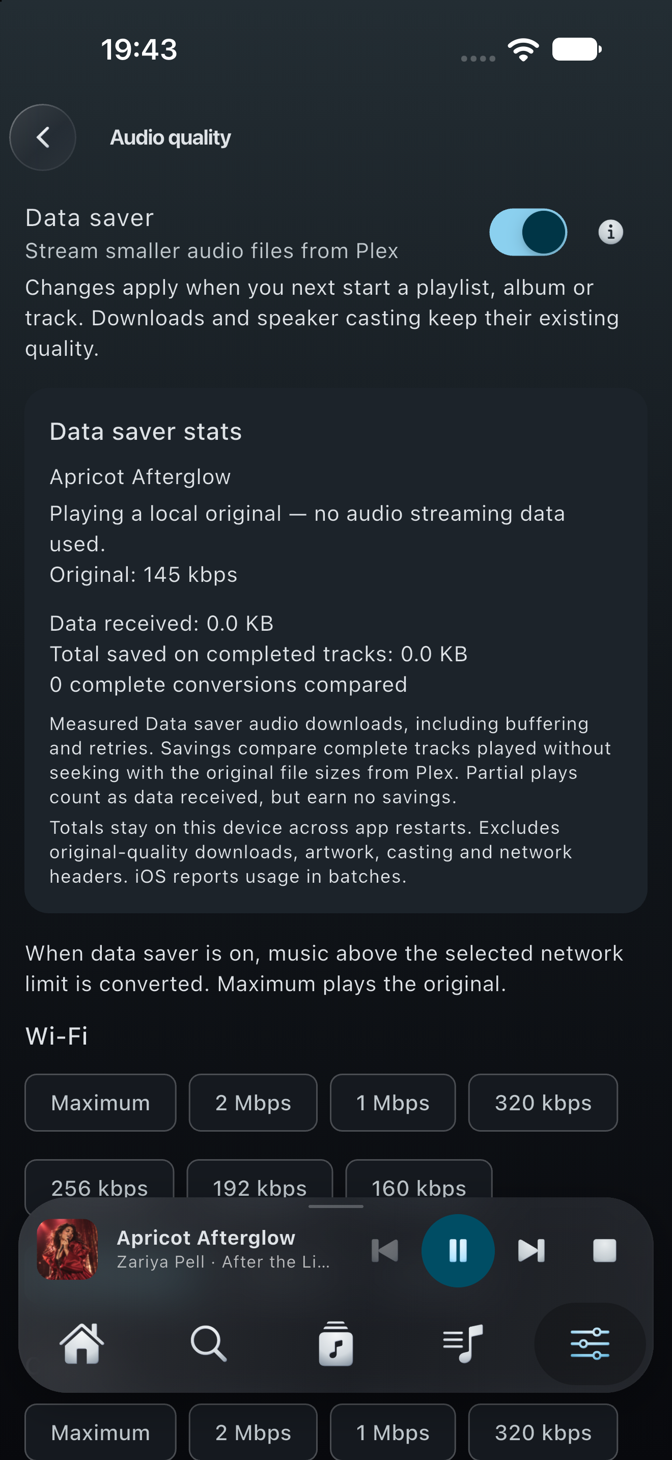 Flex 2.0 preview: Data saver quality limits and measured statistics