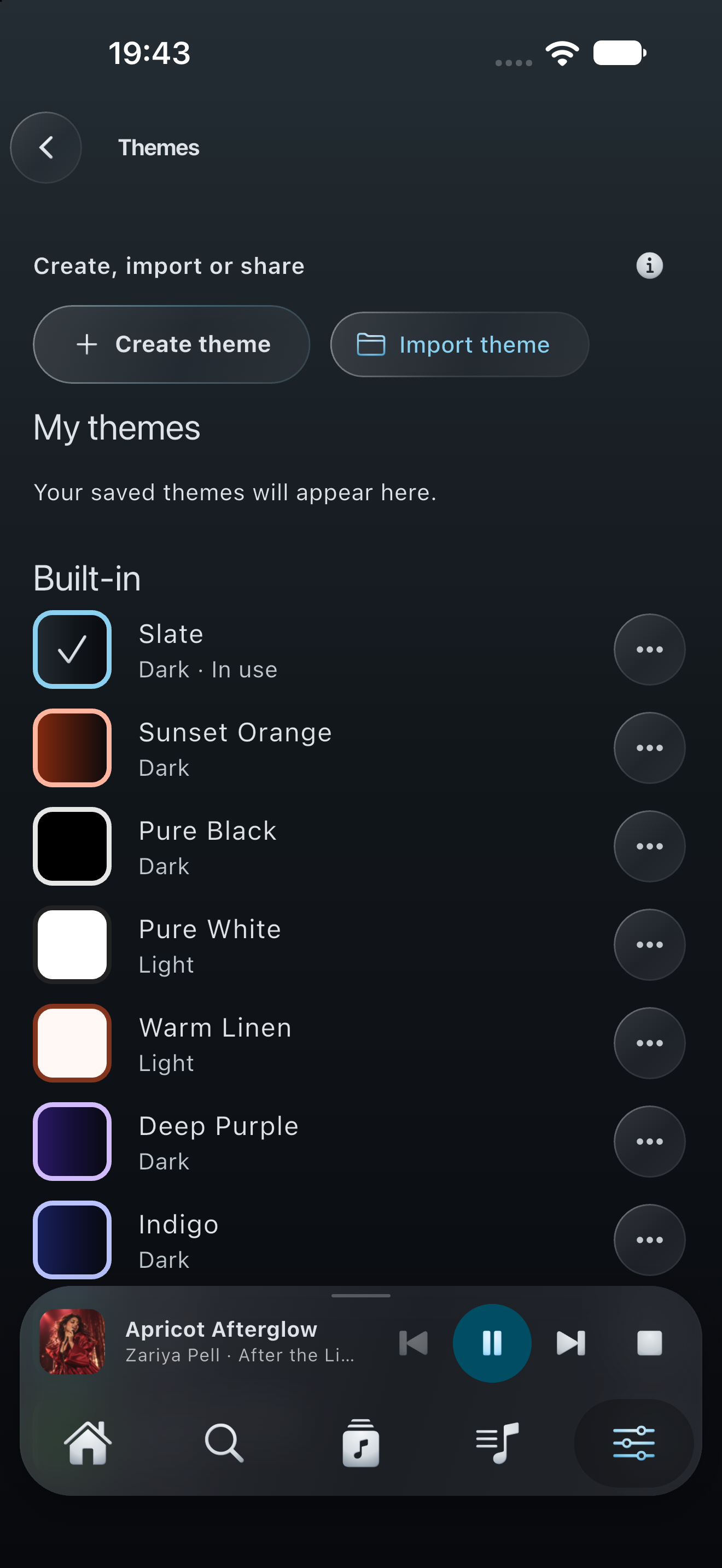 Flex 2.0 preview: built-in and custom theme choices