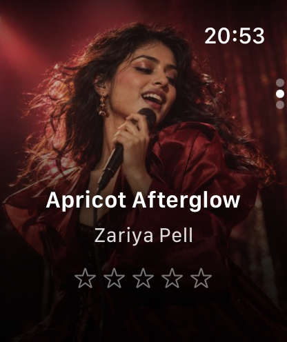 Flex - Music Player on Apple Watch showing Now Playing with transport controls and a star rating